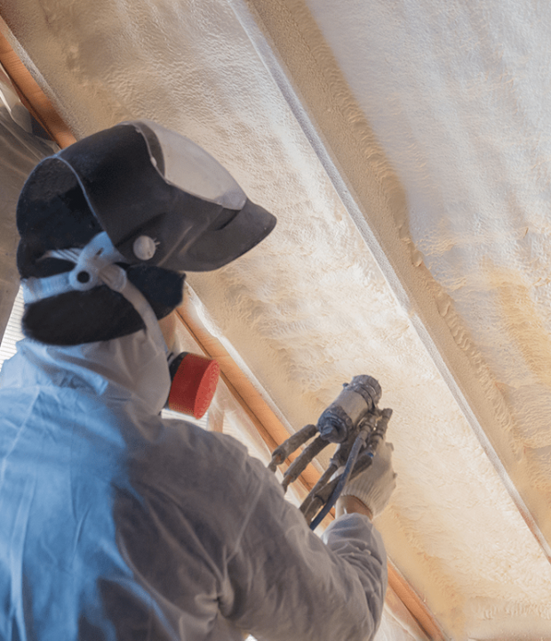 Spray foaming your home is a good insulation option.